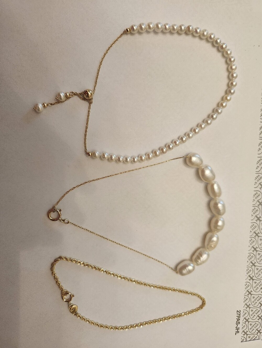 2  14kt  Pearl Bracelets( PEARLS BRACELETS ONLY)